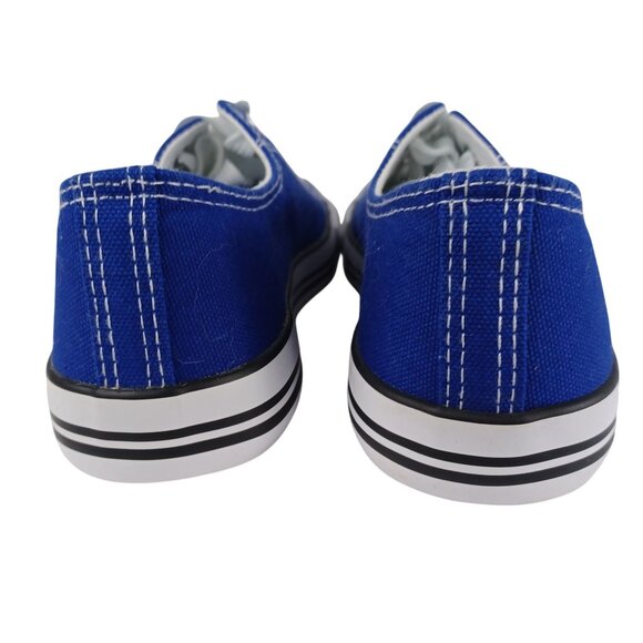 EPIC STEP LOW TOP DENIM CANVAS CASUAL LACE UP SNEAKERS WOMEN SIZE 9 BLUE WHITE - Picture 3 of 9